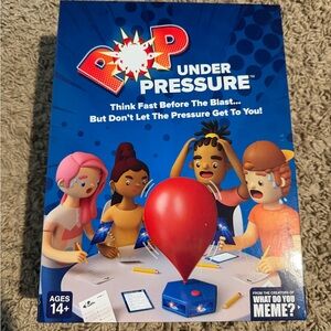 Pop Under Pressure Party Game — Blue Box with Red Balloon